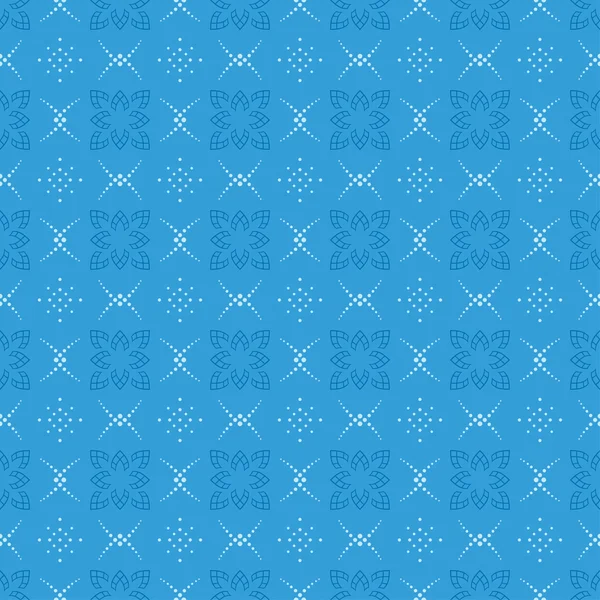 Patrón Sin Costura Azul Geométrico Vectorial — Vector de stock