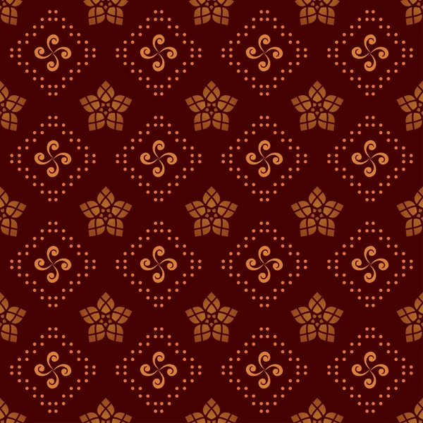 Vector dark brown geometric pattern — Stock Vector