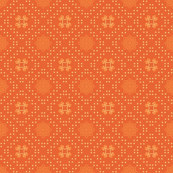 矢量明亮橙色无缝图案 — 图库矢量图片