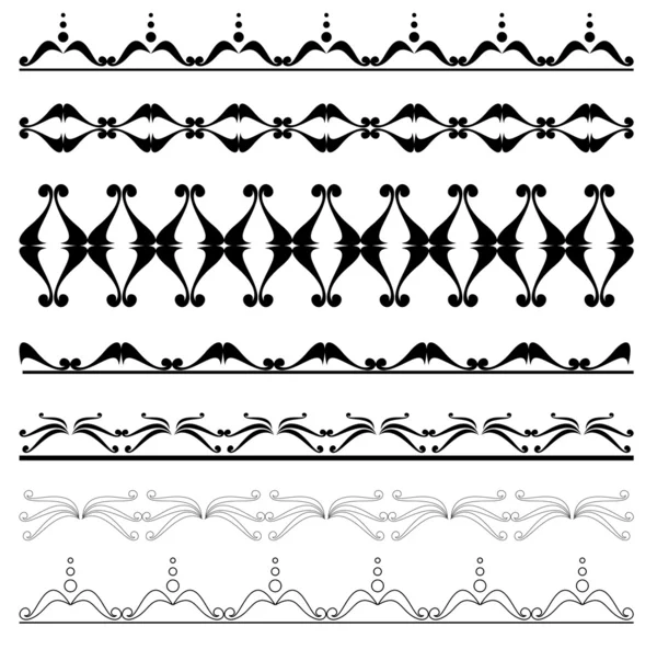 Conjunto Elementos Decorativos Geométricos Para Diseño — Archivo Imágenes Vectoriales