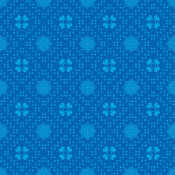 矢量暗蓝色花纹与几何元素 — 图库矢量图片