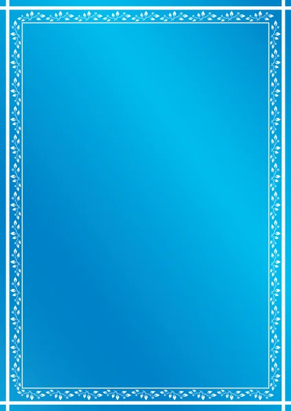矢量蓝色垂直框架与植物 — 图库矢量图片