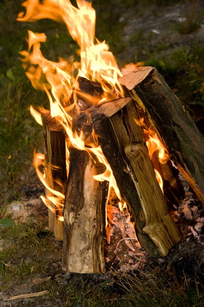 Bonfire Flame Outdoor Orange Fire — Stock Photo, Image