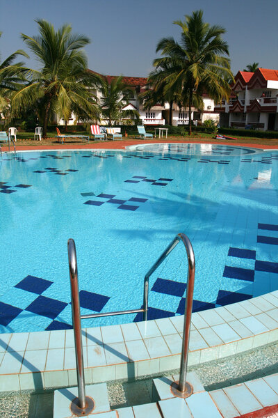 Swimming pool and houses