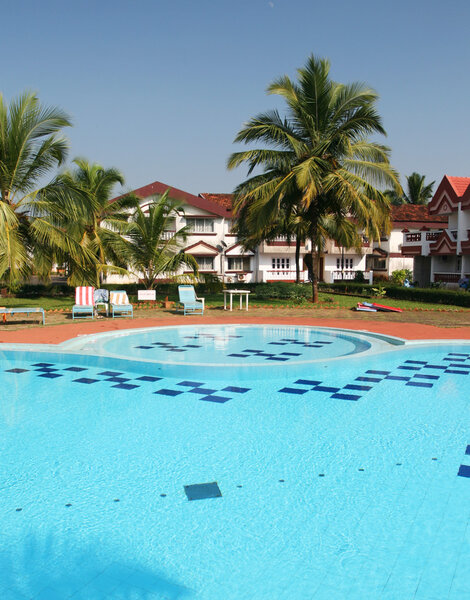 Swimming pool and houses