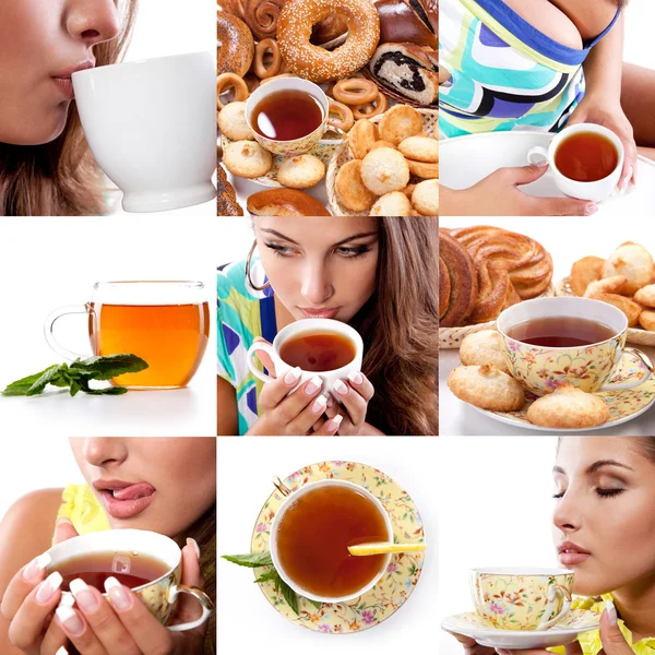 Çay hakkında ayarla — Stok fotoğraf