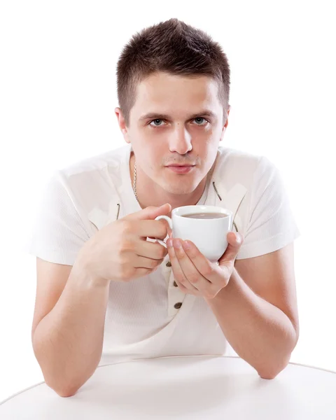Hombre con taza de té —  Fotos de Stock