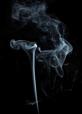 White smoke on black background clipart