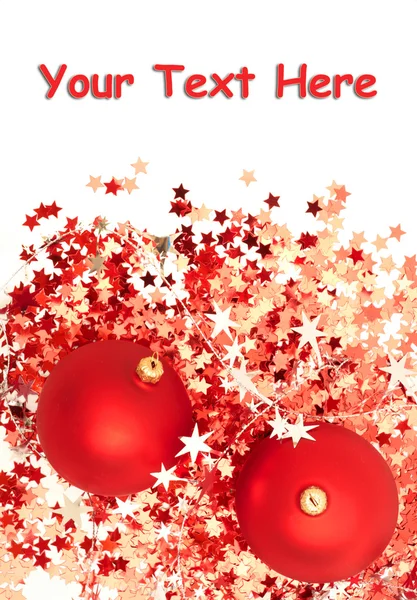 Bolas de Natal e decorações — Fotografia de Stock