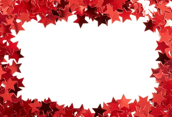 Rode sterren frame — Stockfoto