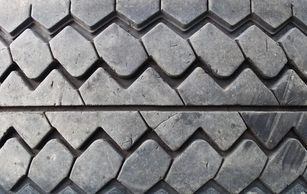 stock image Texture of the old worn-out black car tire