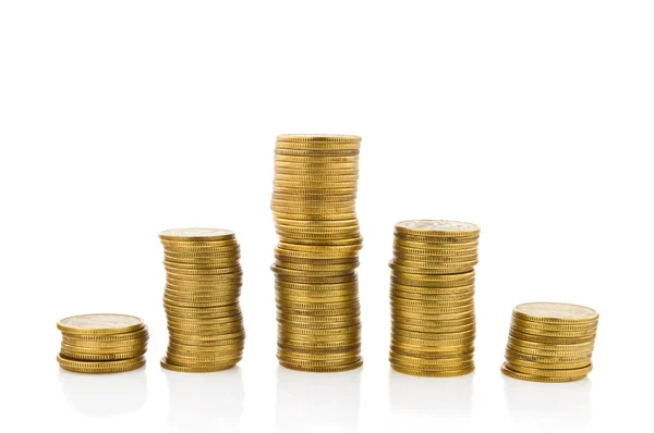 Columns of the coins — Stock Photo, Image