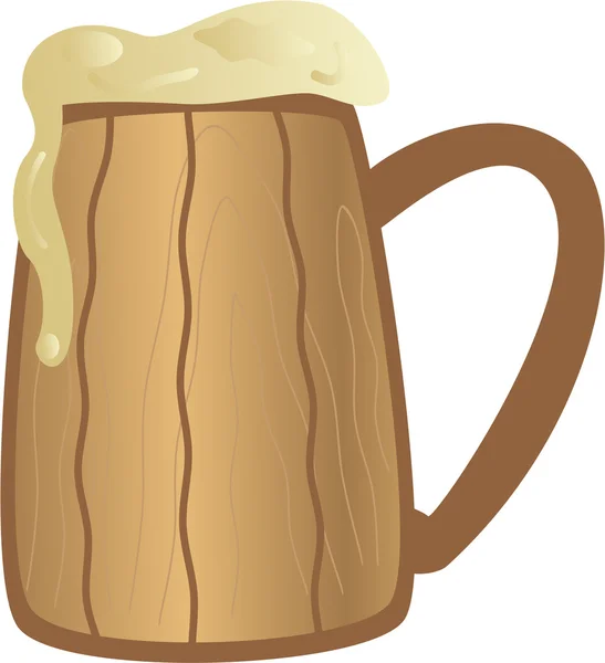 一大杯啤酒 — 图库矢量图片