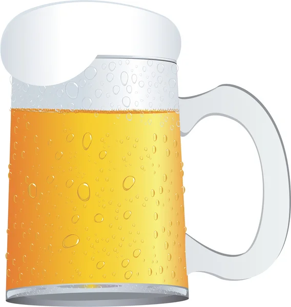 一大杯啤酒 — 图库矢量图片
