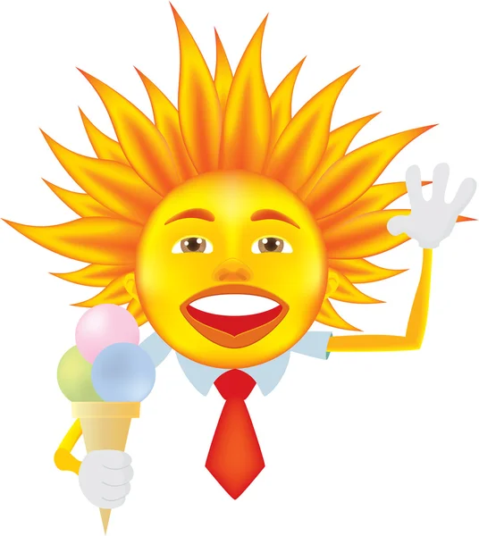 Slunce se zmrzlinou — Stockový vektor