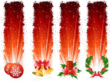 Grunge Christmas banner clipart