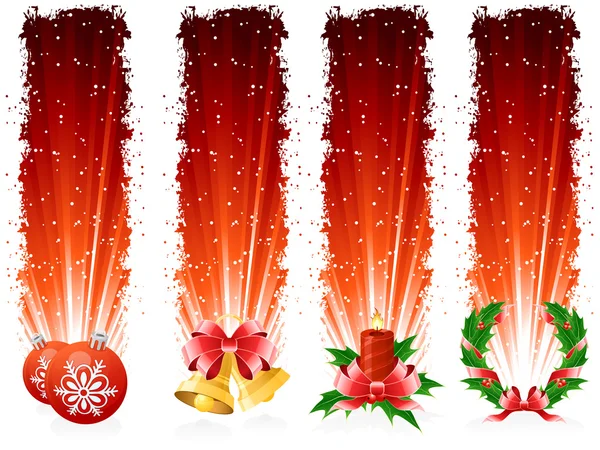 Grunge bannière de Noël — Image vectorielle