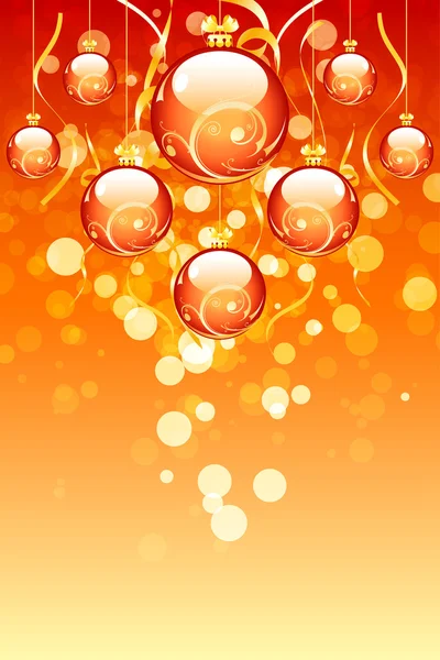 Boules de Noël avec étincelles — Image vectorielle