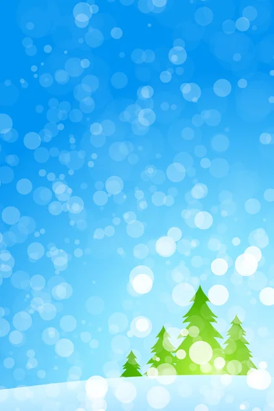 Winter Christmas trees — Stock Vector