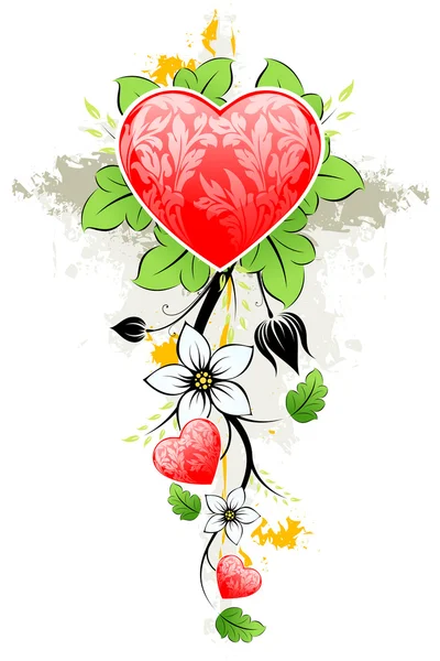 Grunge abstrait Valentine — Image vectorielle