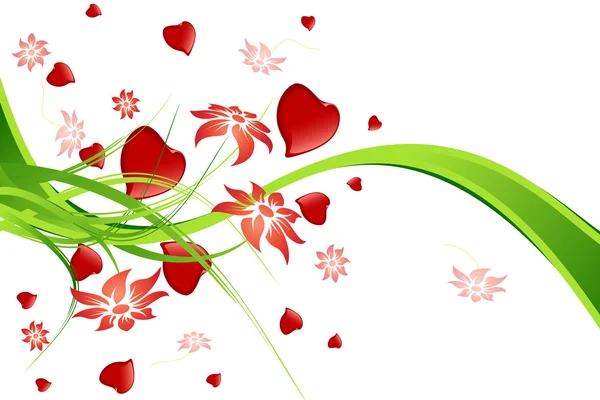 Blommig valentine — Stock vektor