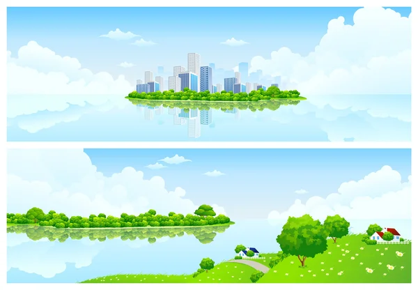 Nature banners — Stock Vector