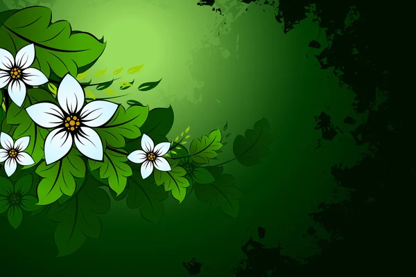 Grunge Natural floral background — Stock Vector