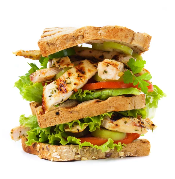 Сэндвич с курицей — стоковое фото