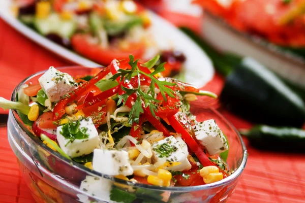 Kaas en fruit salade — Stockfoto
