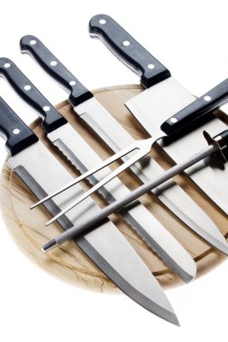 Set of chef's knives clipart