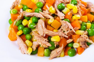 Tuna and vegetables salad clipart