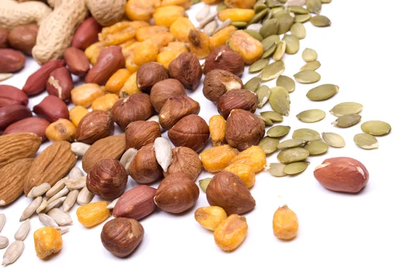 Blandning av nötter och frön för hälsosamt mellanmål — Stockfoto