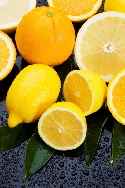 Limão, laranja e toranja — Fotografia de Stock