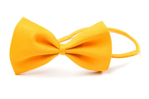 Yellow bowtie isolated on white — Stock Photo, Image