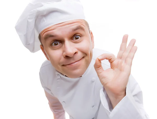 Чоловік у формі шеф-кухаря — стокове фото