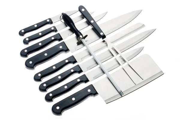 Conjunto de facas de cozinha — Fotografia de Stock