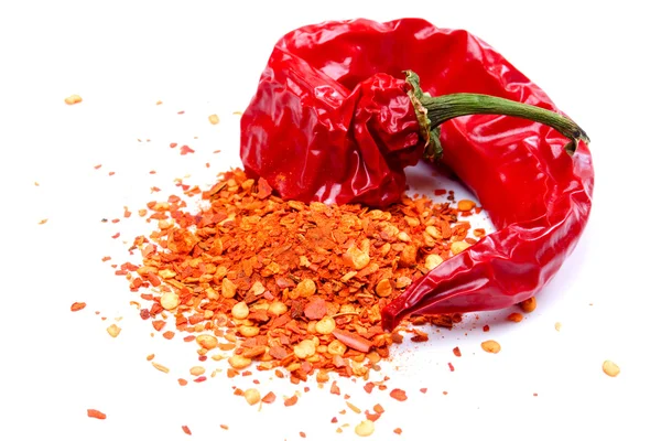 Torkad röd chilipeppar — Stockfoto