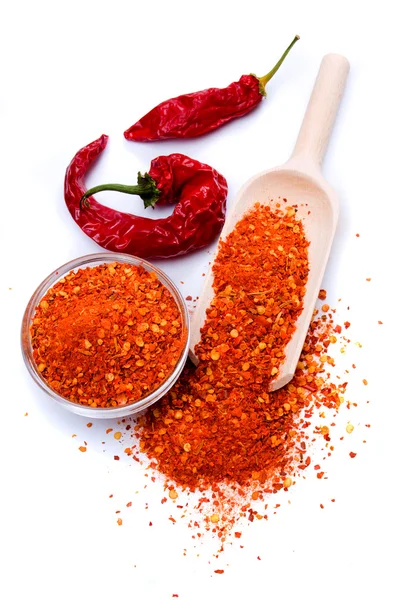 Dried red chili peppers — Stock Photo, Image