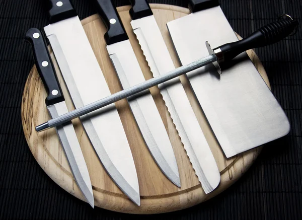 Conjunto de facas de chef — Fotografia de Stock