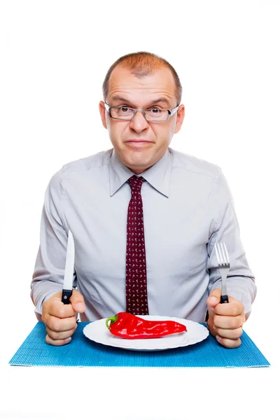 Uomo d'affari su una dieta — Foto Stock