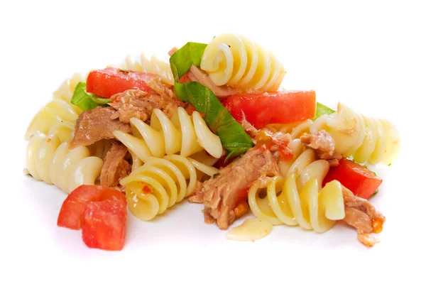 Pasta with tuna meat — Stock Photo, Image