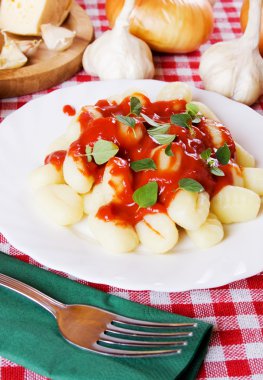 Gnocchi di patata, italian potato noodles clipart