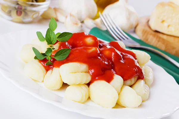 Gnocchi di patata, fideos italianos — Foto de Stock