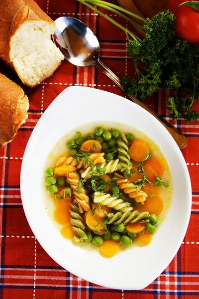 Sopa de verduras saludables — Foto de Stock