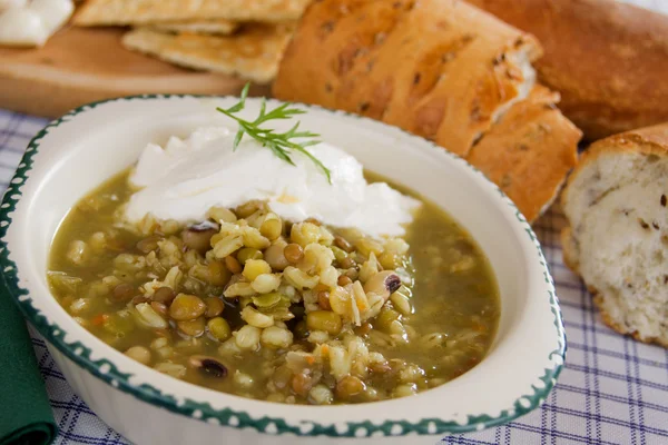 Stock image Lentil and cereal soup