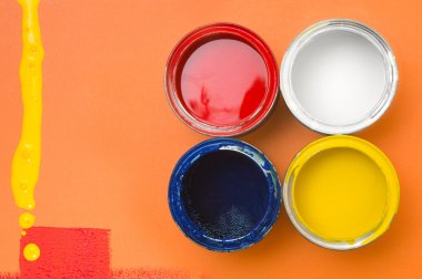 Colorful paint can clipart