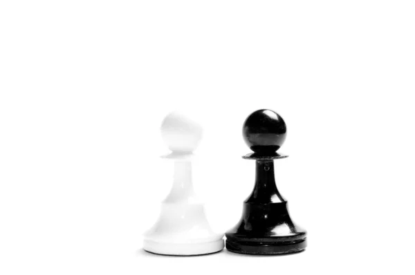 Black and white pawns — Stock Photo, Image