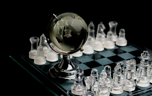 Globo di cristallo degli scacchi — Foto Stock