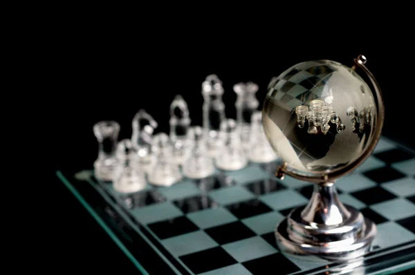Globo di cristallo degli scacchi — Foto Stock