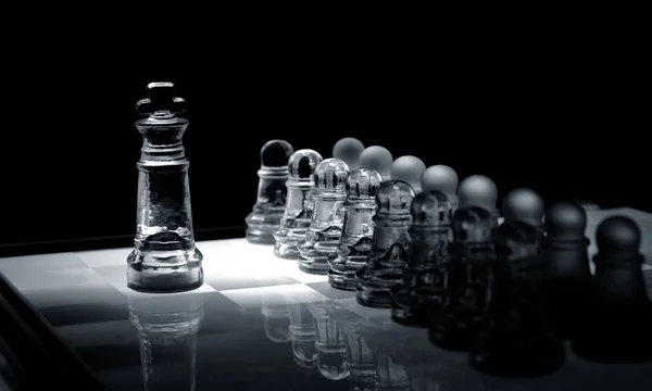 King and pawns — Stock Photo, Image